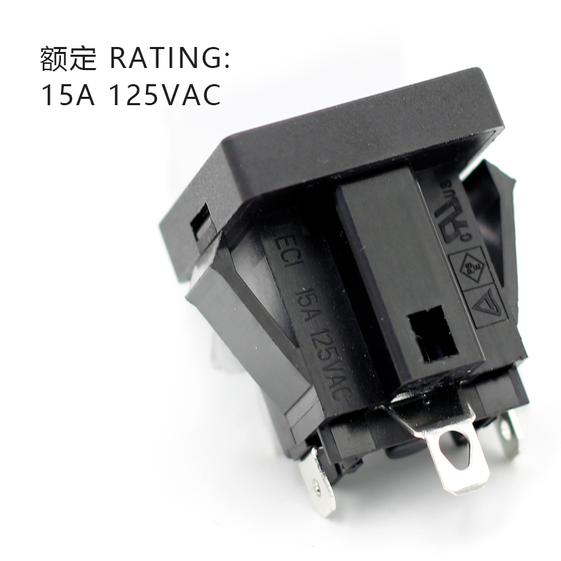 USA standard 15A 125V AC Panel mounted IEC black power socket American 3 prong socket for power strip2