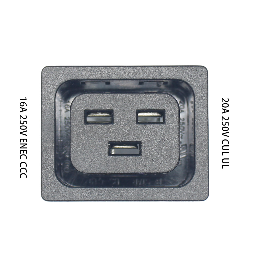 IEC C19 Power AC Female Inlet 3 PIN Socket 16A/20A 250V Connector Outlet Plug