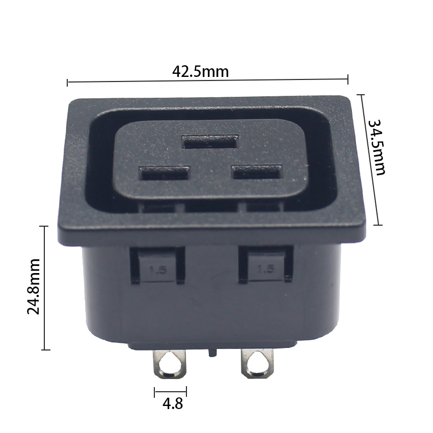 IEC C19 Power AC Female Inlet 3 PIN Socket 16A/20A 250V Connector Outlet Plug3