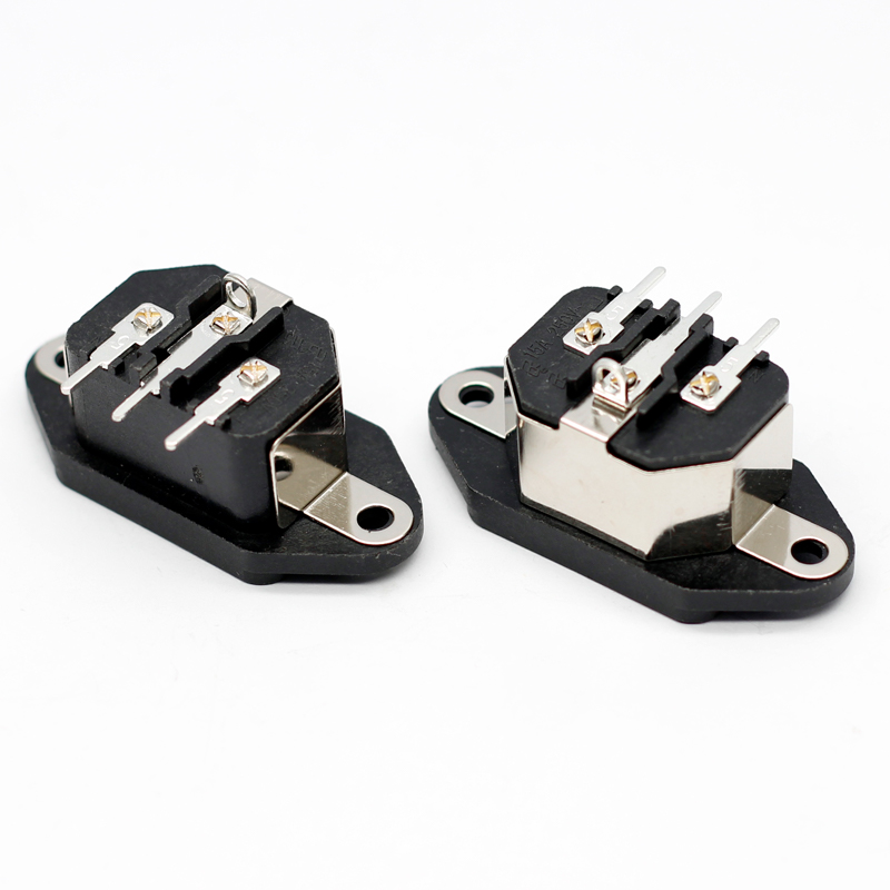 10A 15A IEC 320 C14 Panel Mount AC plug 3 PIN screw inlet electrical Charging Socket power socket With SPTE4