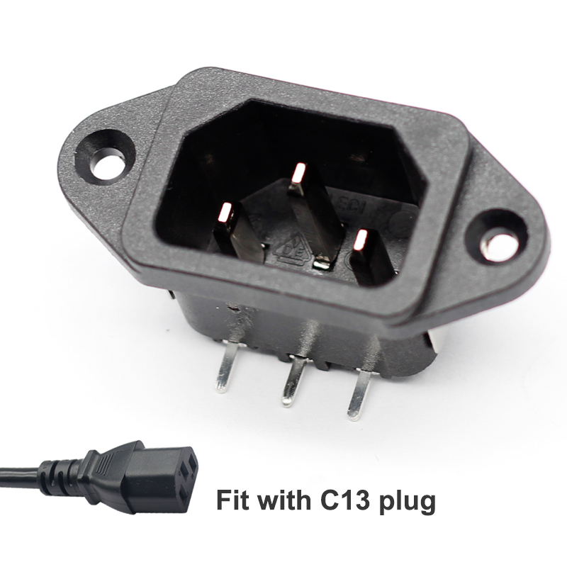 10A 15A IEC 320 C14 Panel Mount AC plug 3 PIN screw inlet electrical Charging Socket power socket With SPTE3