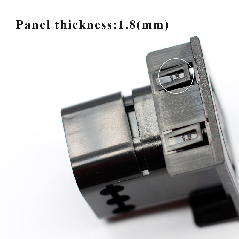 15A 10A IEC 320 C13 panel mount female connector locking Snap in power socket for PDU3
