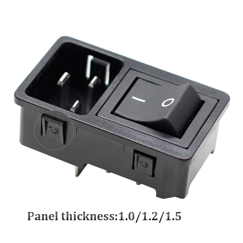 250V 20A black screw mount C20 male connector switch socket3