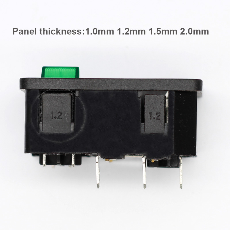 ICE320 C14 AC Power Socket with illuminated Rocker switch and fuse holder 10A 250V 3PIN electrical power socket with panel mount2