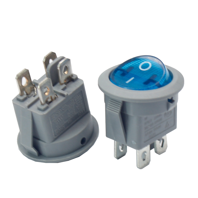 250V 6A blue light 4pin DPST leci rs601 rocker switch