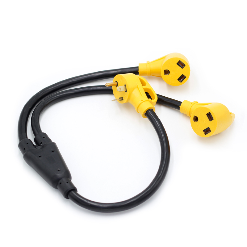 Heavy Duty 30 Amp RV/EV Extension Cord with 1 split to 2 Adapter 10 AWG USA Power Cord Extension Cable4