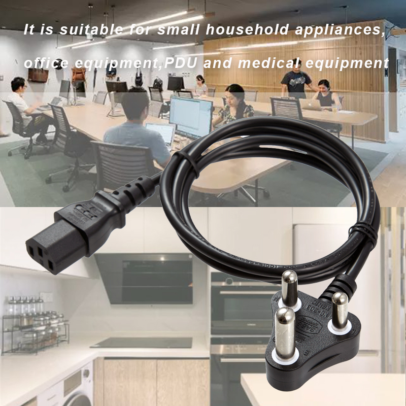 Large South Africa standard power cord plug H05VVH2-F 3*1.0mm power Cable with C7 female plug power cord3
