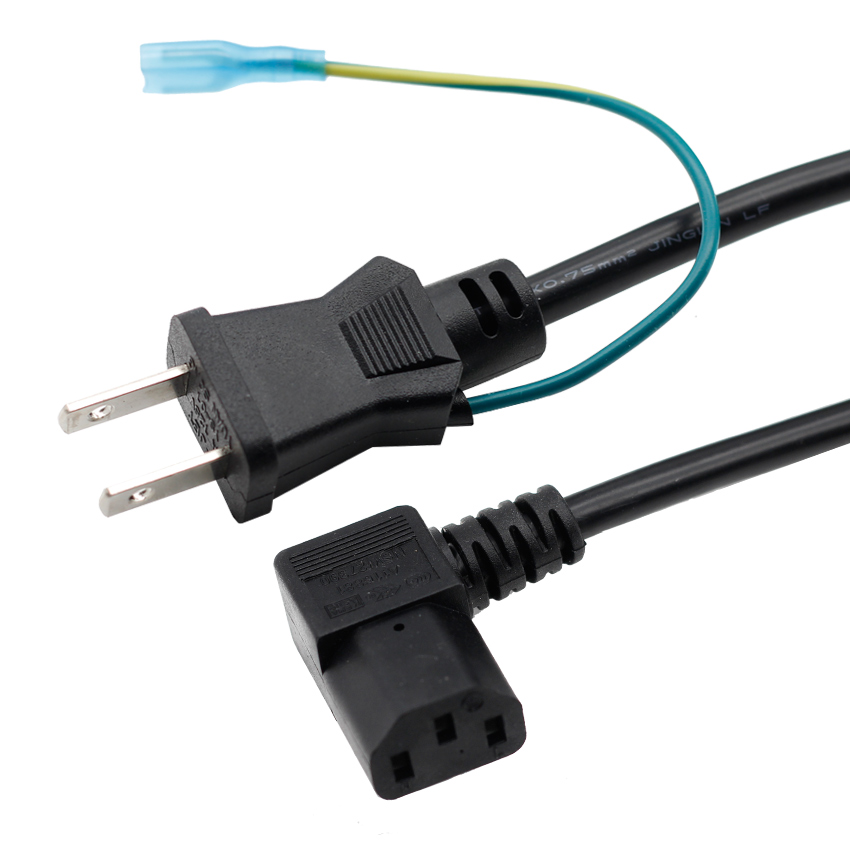 Japan Standard Ac 2 Prong Plug with C13 Pure Copper Power Cord