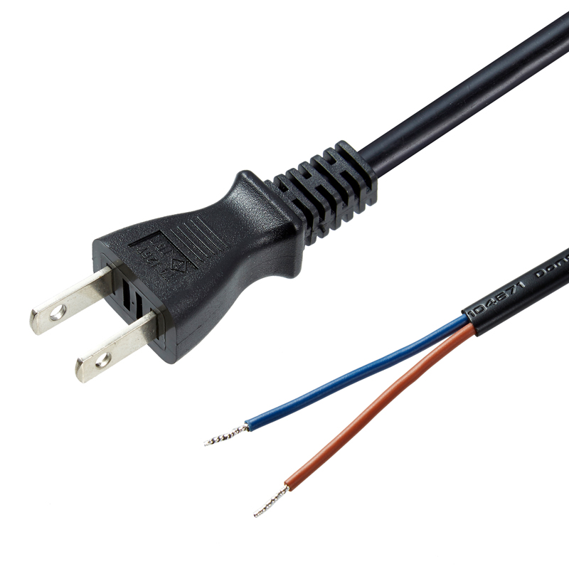 2 pin Japanese power plug with IEC 320 C13 end VFF 2C 0.75mm PC power cable2