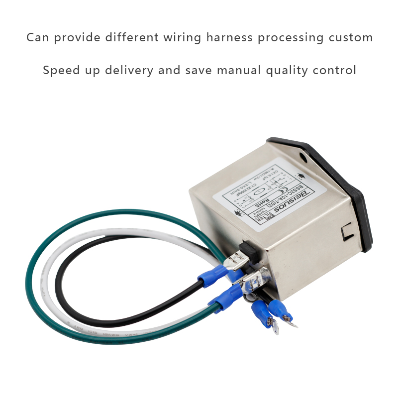 Power entry Module double IEC 320 C14 AC socket EMI EMC noise filter with boat switch with double fuse holder5