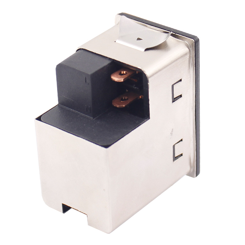 Power entry Module double IEC 320 C14 AC socket EMI EMC noise filter with boat switch with double fuse holder3