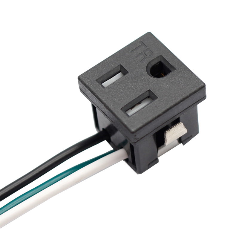 1015 16AWG American Standard 3 PIN USA Orange Power Plug With Processing Wire3