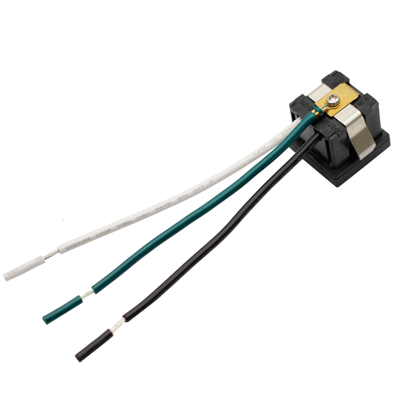 1015 16AWG American Standard 3 PIN USA Orange Power Plug With Processing Wire5