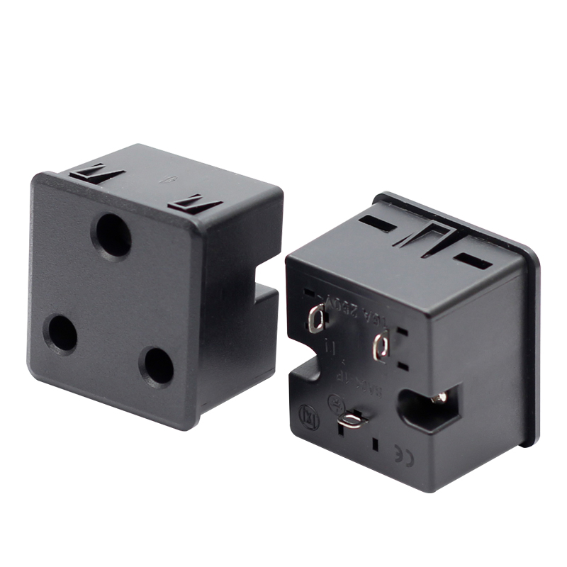 Desktop Snap In aluminium Electrical flip cable cubby socket with South African power box