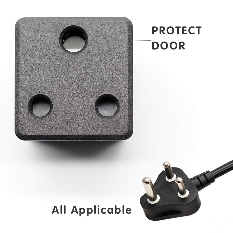 Desktop Snap In aluminium Electrical flip cable cubby socket with South African power box3