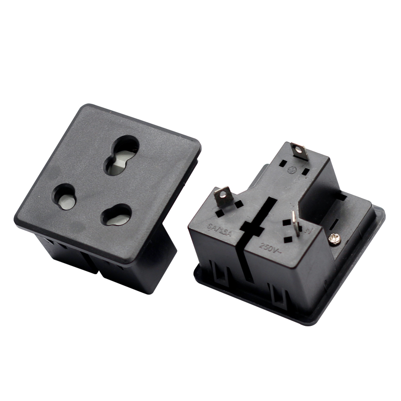 Desktop Big/Small South African power socket Snap In aluminium Electrical flip cable cubby socket