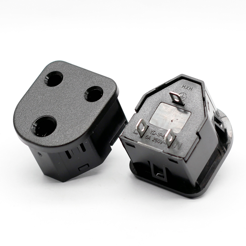 Desktop India standard Snap In aluminium Electrical flip cable cubby socket with Big/Small South African power socket