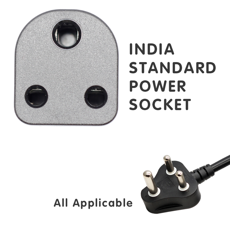 Desktop India standard Snap In aluminium Electrical flip cable cubby socket with Big/Small South African power socket5