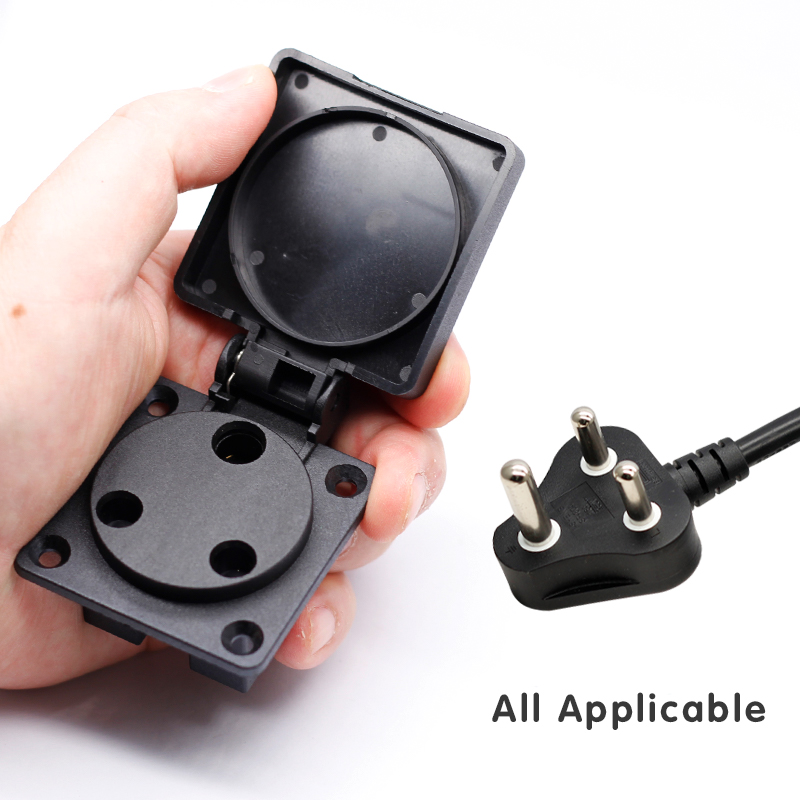 South African waterproof cover socket outlet power socket schuko socket outlet screw in receptacle for UPS4