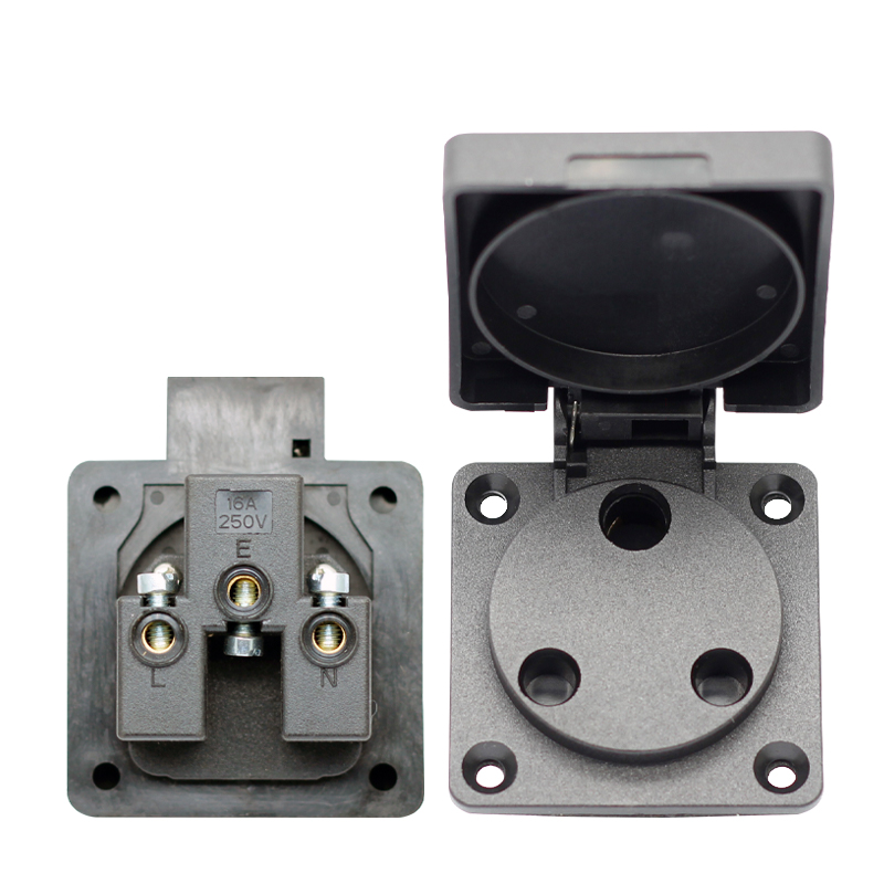 South African waterproof cover socket outlet power socket schuko socket outlet screw in receptacle for UPS