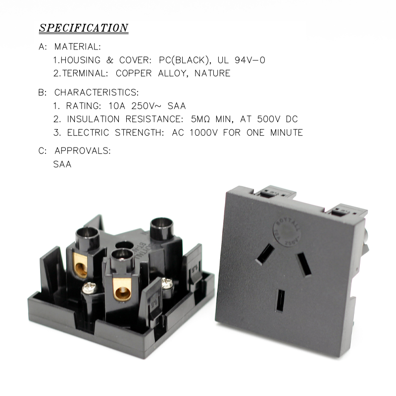 10A 250V AC Australian AU standard Power Strip Schuko Socket safe AC power socket2