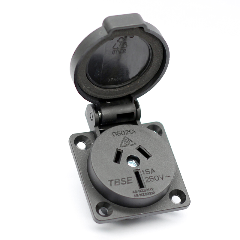 Australian waterproof cover socket outlet power socket schuko socket outlet snap in receptacle for UPS with certification