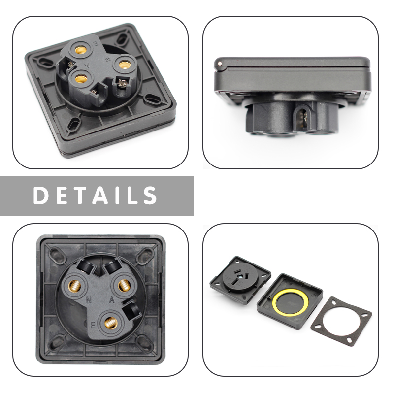 Australian standard SAA waterproof cover socket outlet power socket schuko socket outlet screw in receptacle for UPS3