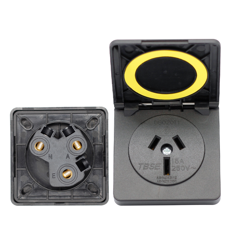 Australian standard SAA waterproof cover socket outlet power socket schuko socket outlet screw in receptacle for UPS4