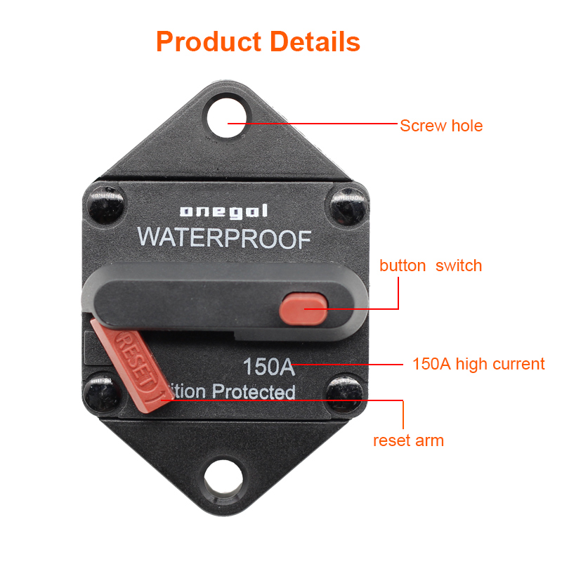 Waterproof car truck fuse circuit breaker DC auto boat reset circuit breaker5