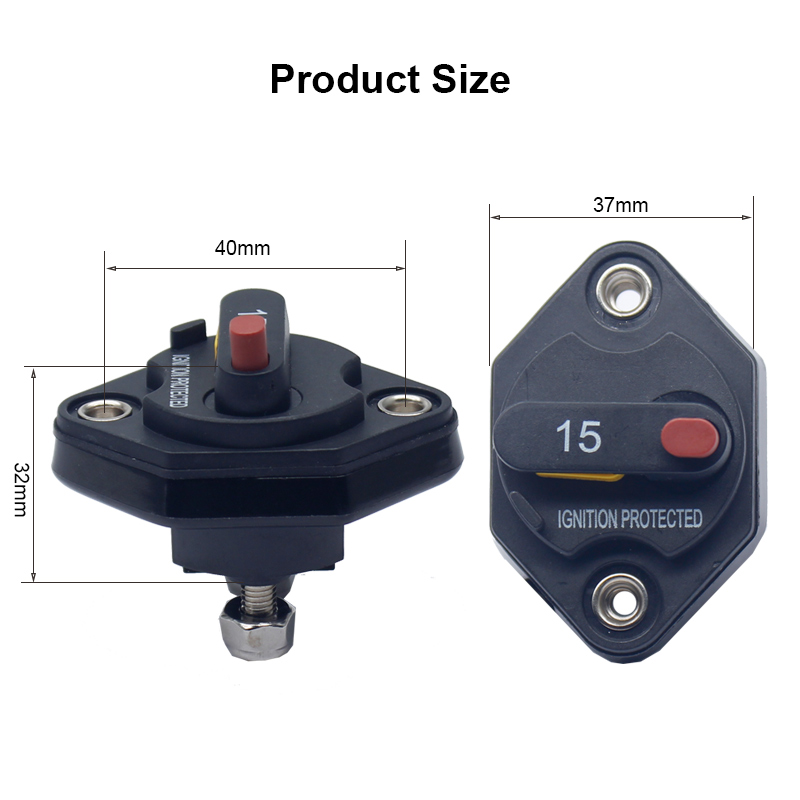 15A caravan manual reset waterpoof Car/Boat bimetal automobile circuit breakers2