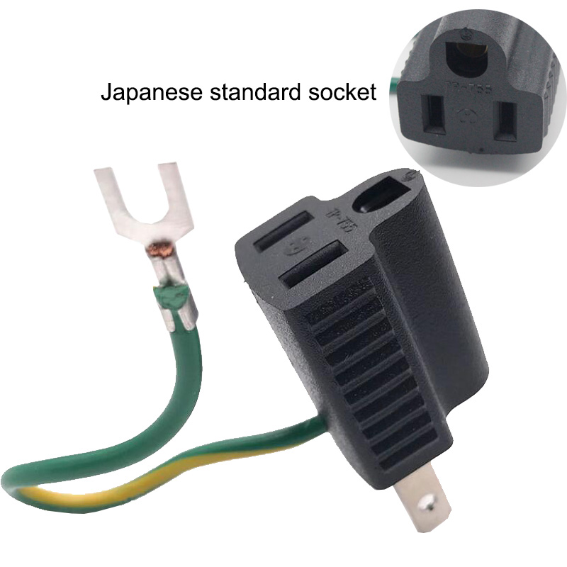 15A Japanese standard adapter AC Electrical Japanese power socket convertor Connector 2pin to 3pin Plug Adapter3