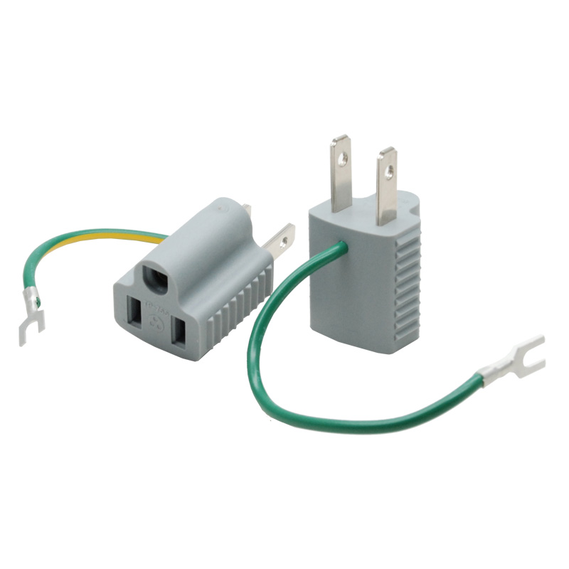 755 stand AC Electrical Japanese power socket convertor Connector 2pin to 3pin Plug Adapter