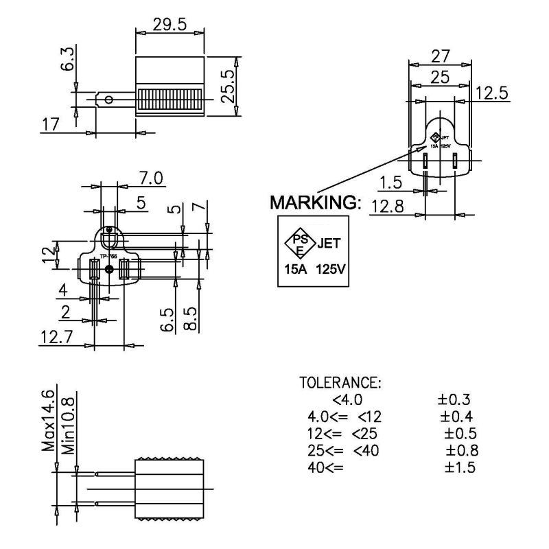 PSE TP 755 Japanese standard power socket adapter2