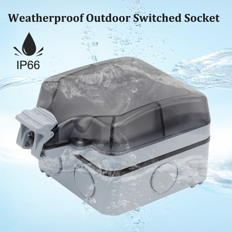 Outdoor NEMA 5-15R IP66 Weather&Dust Proof US Single Power Waterproof 16A Wall Socket4