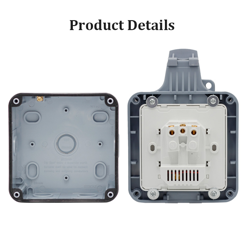 Outdoor NEMA 5-15R IP66 Weather&Dust Proof US Single Power Waterproof 16A Wall Socket2