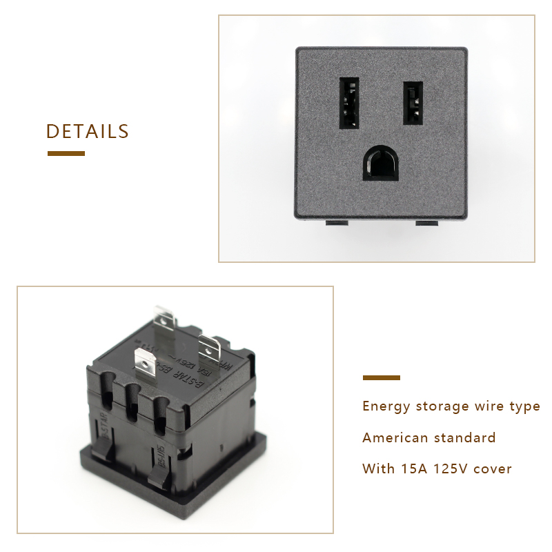 IEC 15A 125V AC power American US standard socket 3 PIN plug PDU socket connector4
