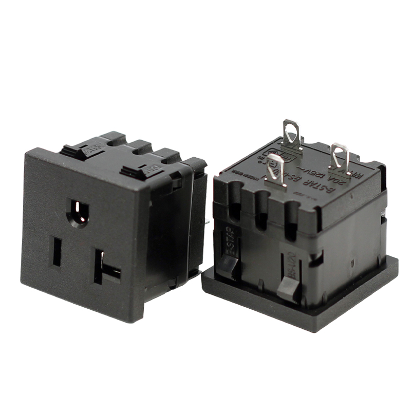 NEMA 5-20R 5-15R 20A US 3 Pins Power Socket Plug Panel Mount Type Female Connectors