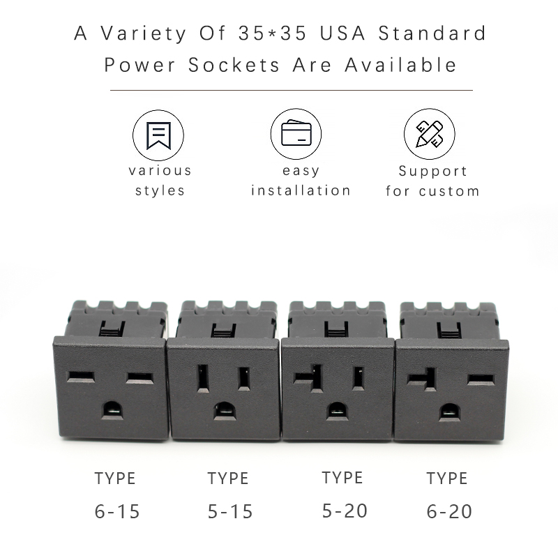 IEC 20A 250V AC power American USA standard socket 3 PIN plug PDU socket connector5