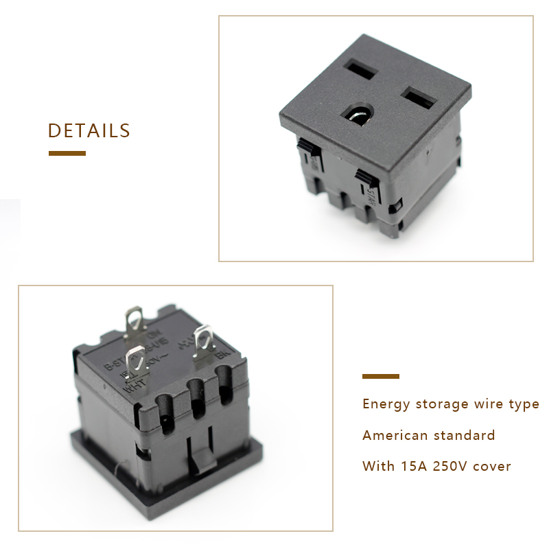 Industrial US General NEMA 15A 6-15P US 3 Pins Panel Mount Connectors Power Socket4