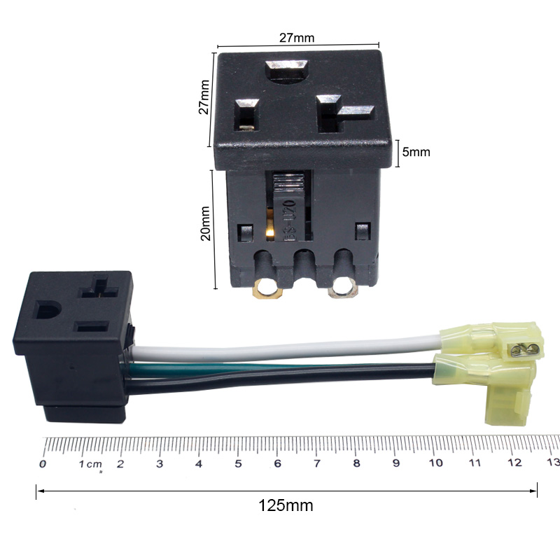 IEC 20A 125V AC power American US standard socket 3 PIN plug PDU socket connector2