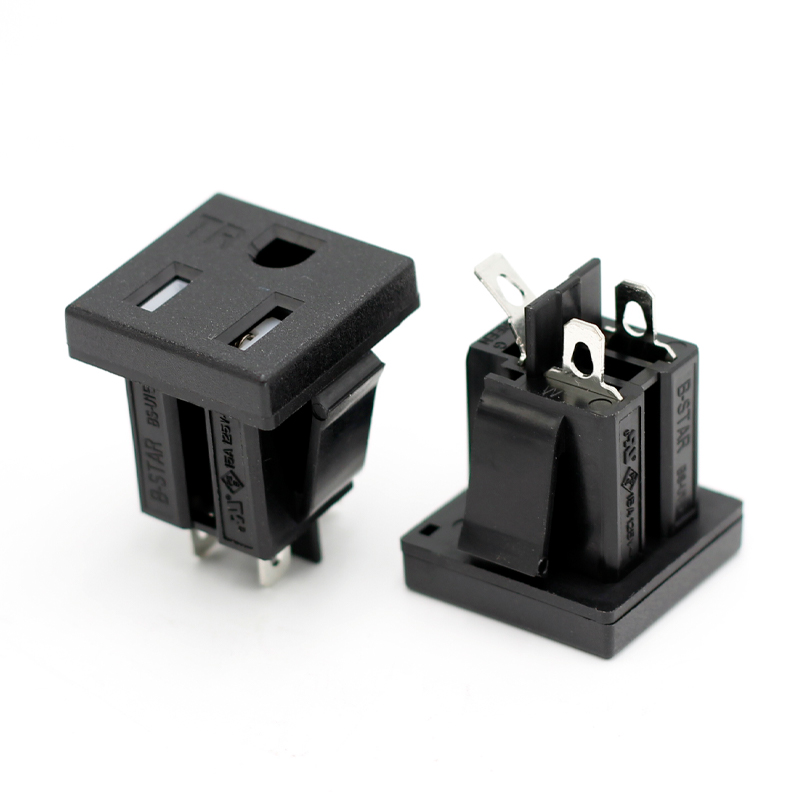 125V 15A USA NEMA Type 3 pins AC Industrial Plug AC Panel Mount Outlet Power Socket