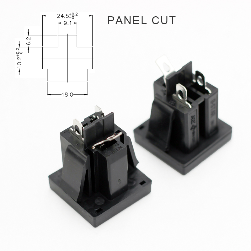 125V 15A USA NEMA Type 3 pins AC Industrial Plug AC Panel Mount Outlet Power Socket4