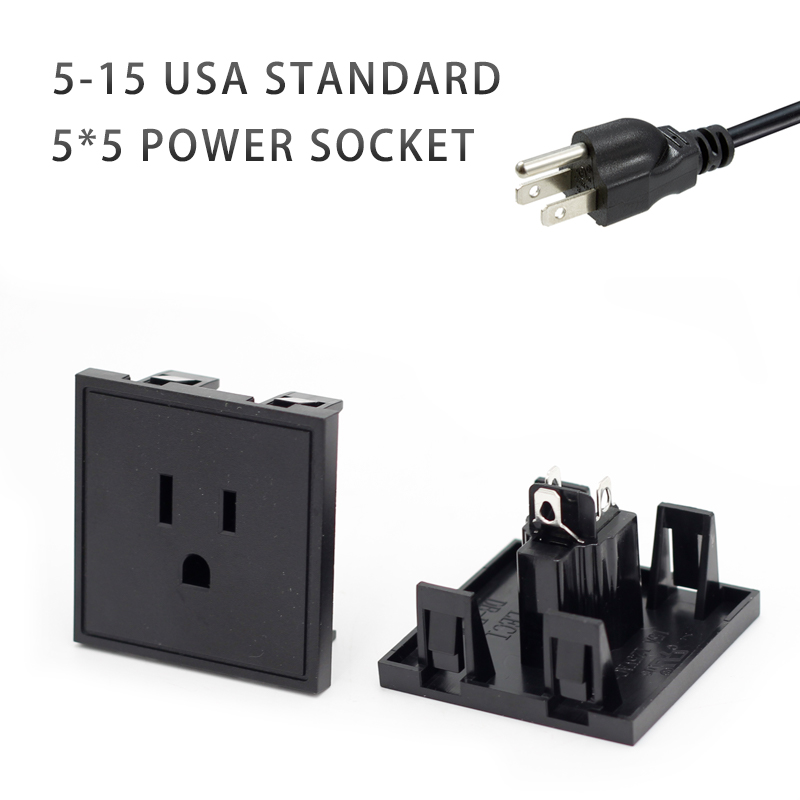 NEMA 5-15R IEC 15A 125V AC power American USA standard socket 3 PIN plug PDU socket connector2