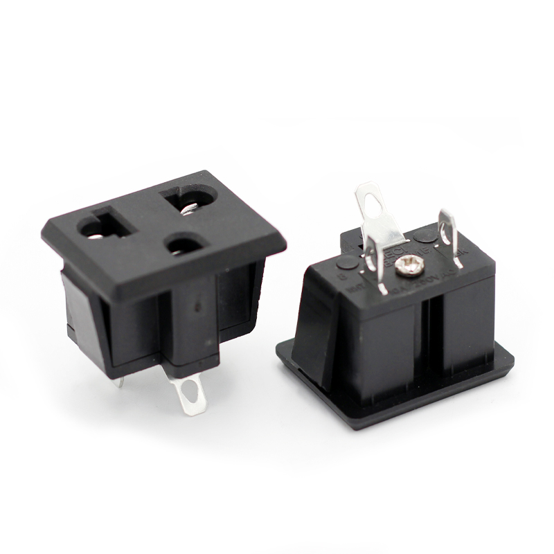 250V 10A 3 PIN USA JPN Type Industrial Plug AC Panel Mount Outlet Power Socket