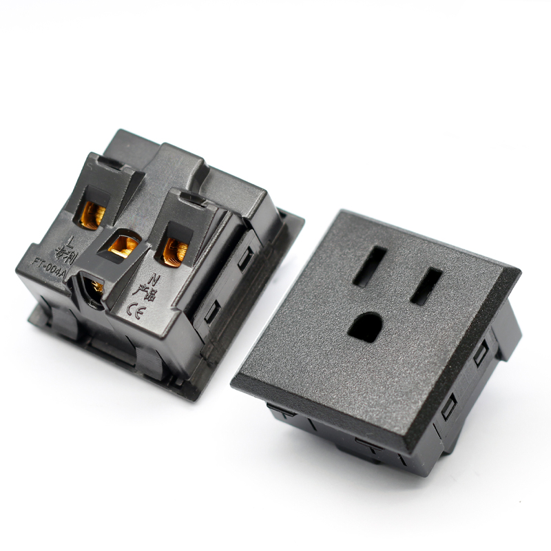 10A American US 3 Pins Power Socket power Plug Panel Mount Type Connectors Adapter for PDU Female power socket