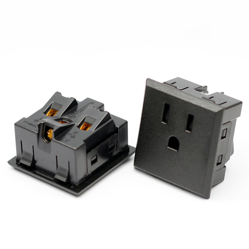 10A American US 3 Pins Power Socket power Plug Panel Mount Type Connectors Adapter for PDU Female power socket3