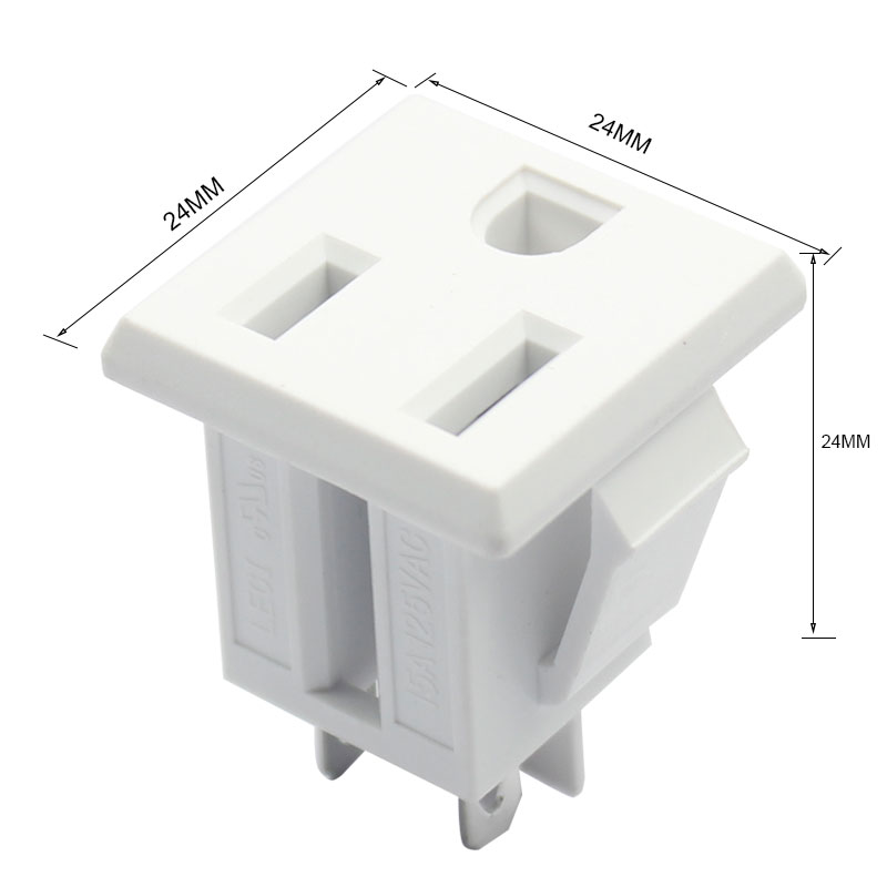 NAME 5-15R 125V 10A white snap in panel mounting portable power station power socket2