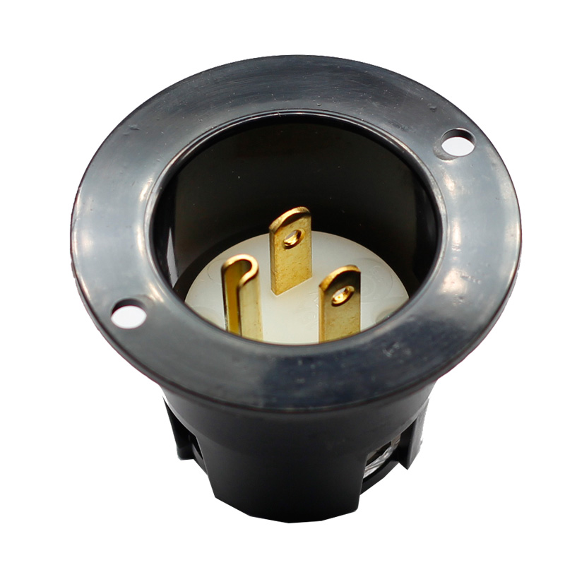 15 Amp Flanged Inlet 125V NEMA 5-15 Socket RV Shore Power Inlet