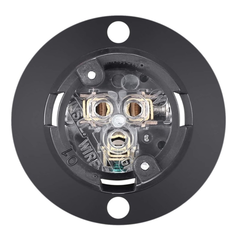 15 Amp Flanged Inlet 125V NEMA 5-15 Socket RV Shore Power Inlet4