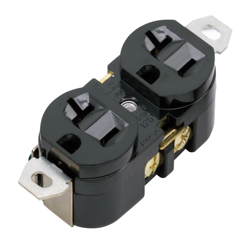 2 gang IEC 20A 250V AC power American US standard socket 3 PIN Double Female Wall Socket